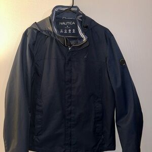 Nautica Men's Dark Blue Raincoat